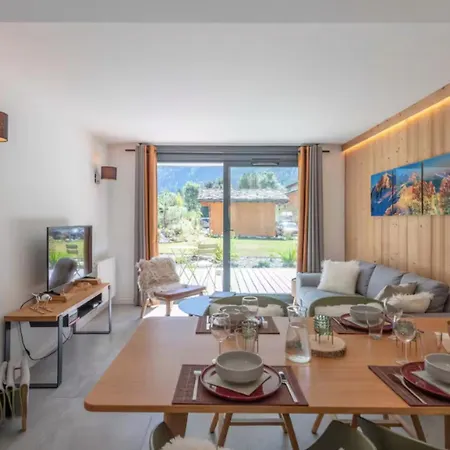 Beautiful In 5 Stars With Pool 公寓 霞慕尼